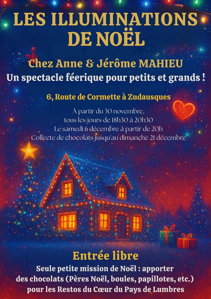 Collecte de chocolats de Noël à destination des Restos du Cœur du Pays de Lumbres