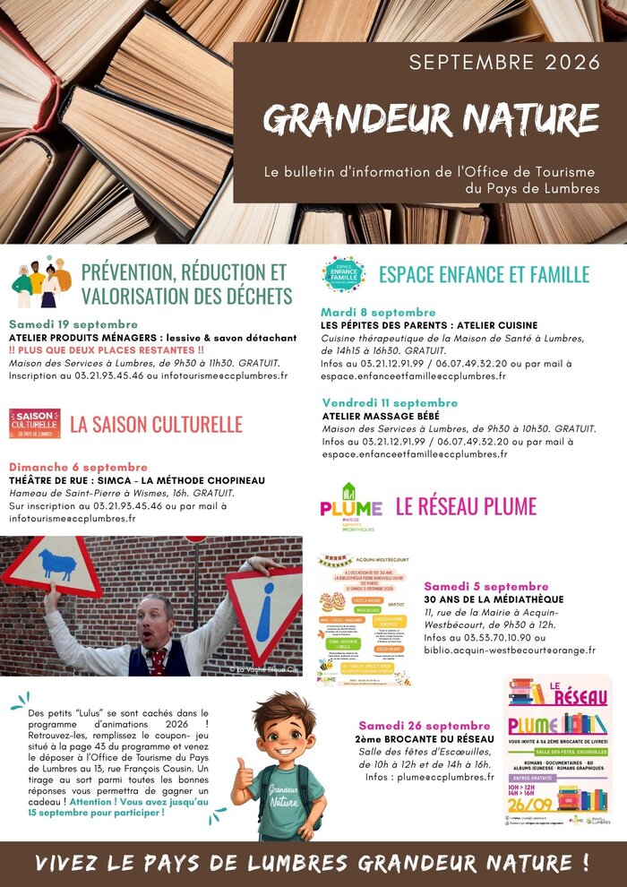 Développement durable, Saison Culturelle, Espace Enfance et Famille, Réseau PLUME